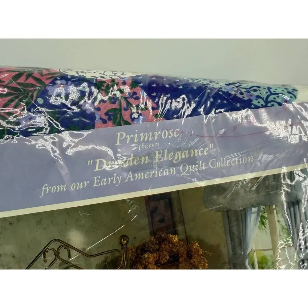 Primrose Dresden Elegance Full Quilt Floral Cotton Blend USA New Sealed